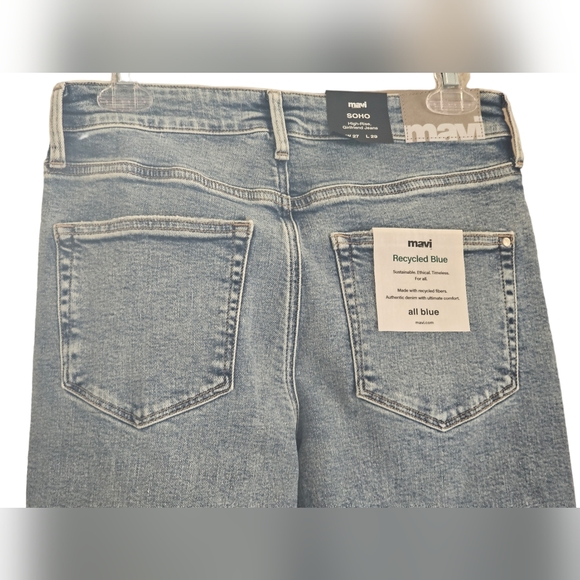 Mavi Soho Tapered Leg High Rise | Light Ripped Recycle BlueSize 27/29 - Picture 4 of 15